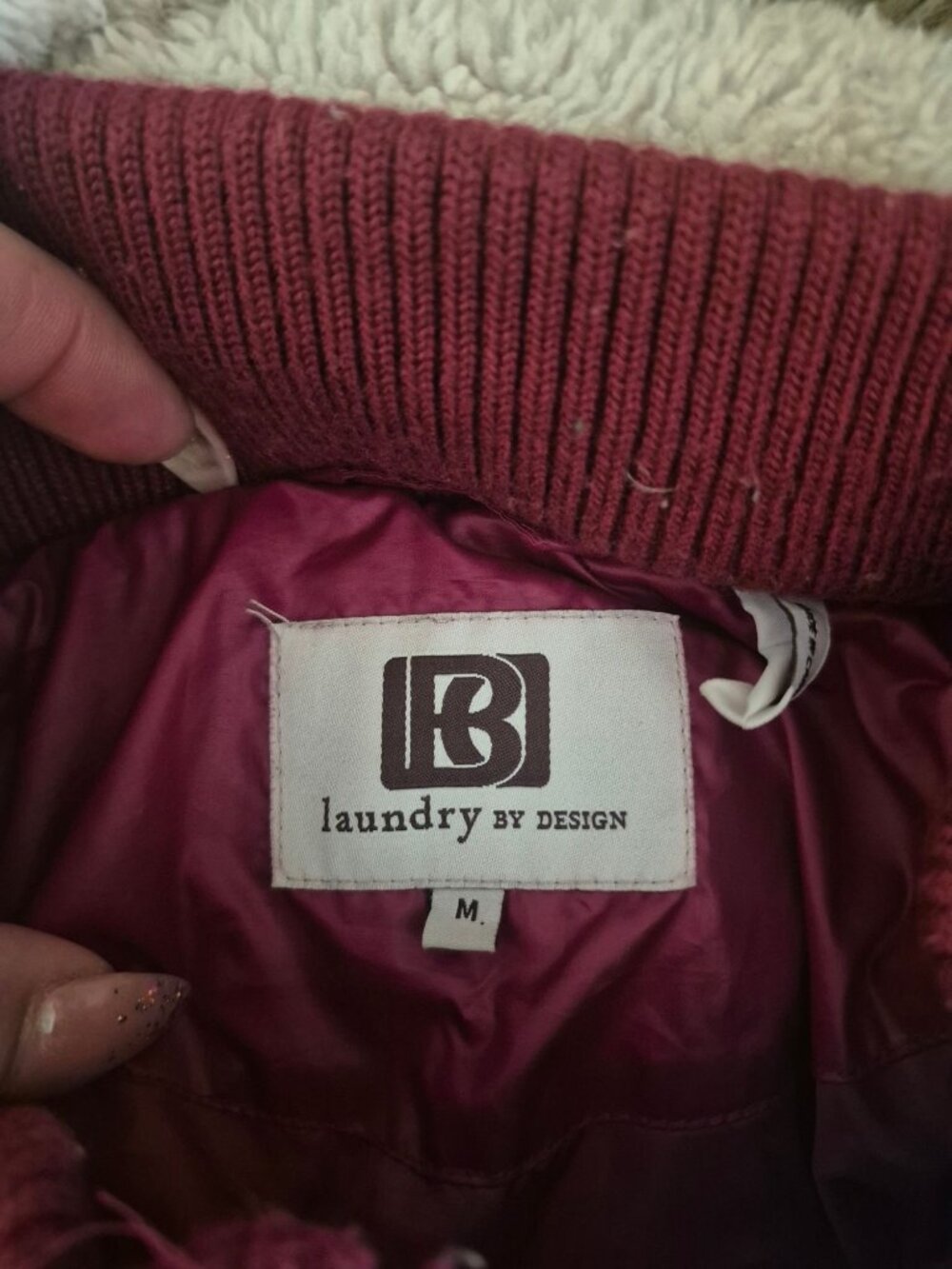Laundry By Design Red Quilted Coat Size M - Picture 7 of 7